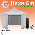 Tente pliante hexa 6m PRO50 Pack promo ECO