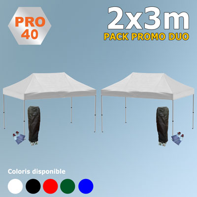 Tente pliante Pack Duo 2x3m Pro40