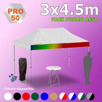 Tente Pliante 3x4.5 PRO50 Pack Promo ASSO