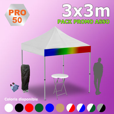 Tente Pliante 3x3 PRO50 Pack Promo ASSO