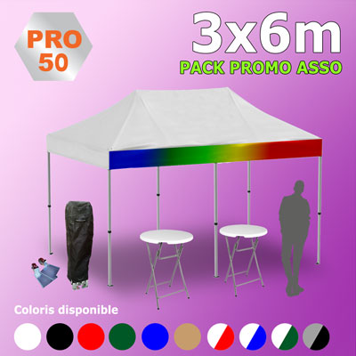 Tente Pliante 3x6 PRO50 Pack Promo ASSO
