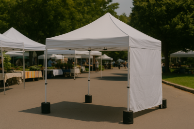 Quels accessoires pour scuriser un barnum en extrieur ?